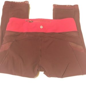 Lululemon Crop Mesh Training Tough Legging